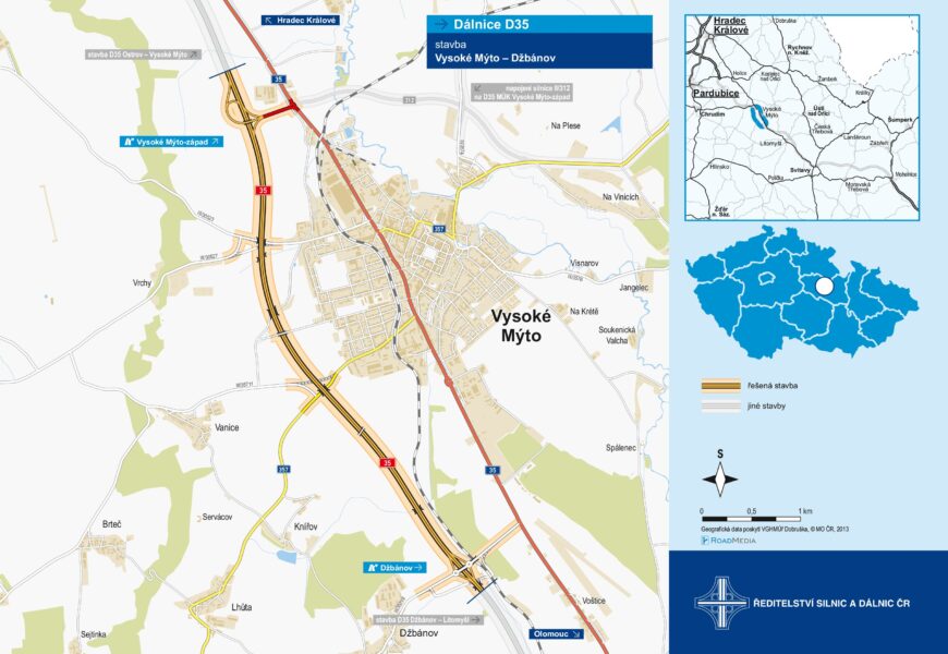 Šest kilometrů dlouhý úsek přinese konec tranzitní dopravy přes Vysoké Mýto