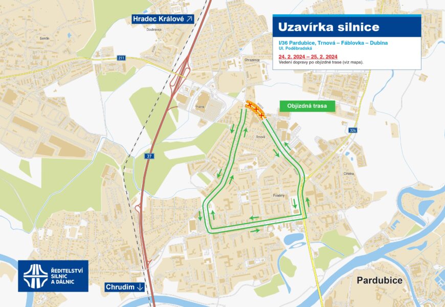 Zítra se řidičům uzavře část Poděbradské. Neprůjezdná bude i pro MHD