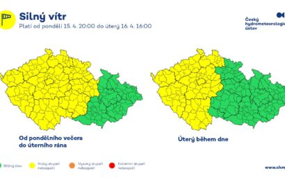Do Česka se žene silný vítr. Nevyhne se ani Pardubickému kraji Do Česka se žene silný vítr. Nevyhne se ani Pardubickému kraji
