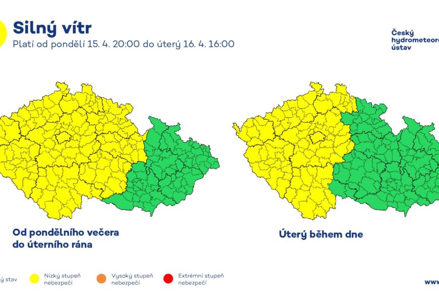 Do Česka se žene silný vítr. Nevyhne se ani Pardubickému kraji