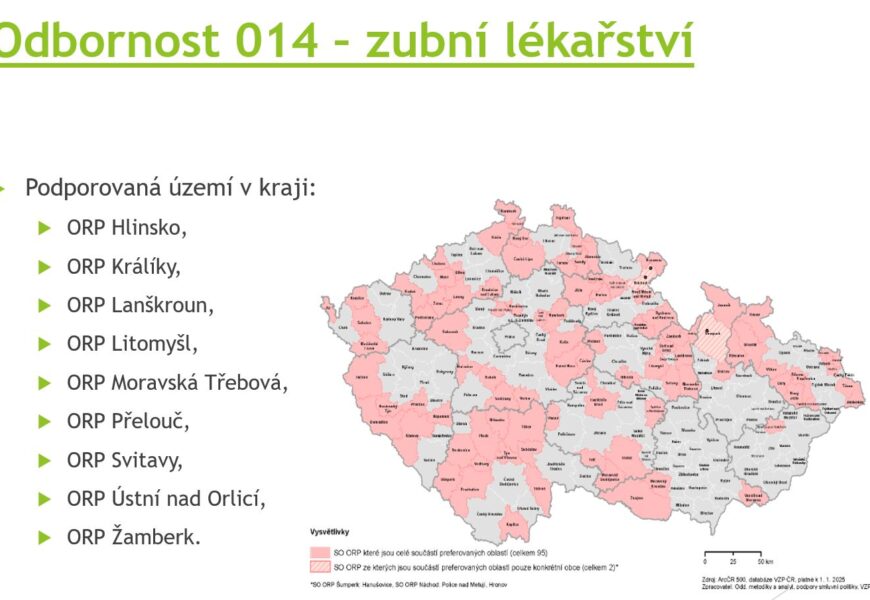 Pardubický kraj připravil nový dotační program. Do regionu má pomoci přilákat nové praktické lékaře a zubaře