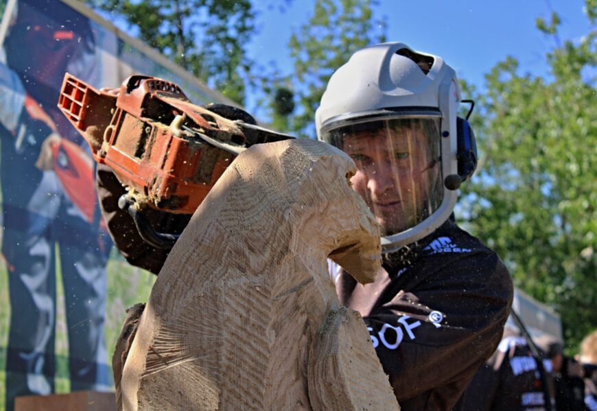 FOTO, VIDEO: Na pardubickém závodišti poprvé soutěží řezbáři FOTO, VIDEO: Na pardubickém závodišti poprvé soutěží řezbáři