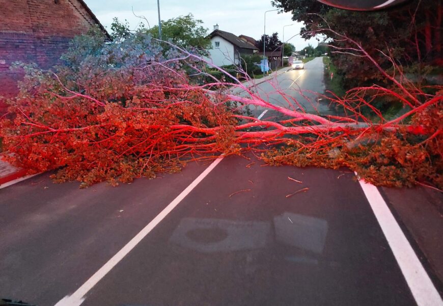 Silný vítr během nedělního dne zaměstnával hasiče