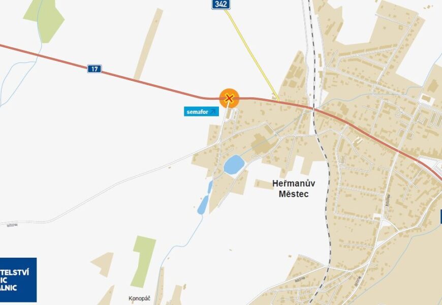 V Heřmanově Městci na silnici I/17 začala přestavbu křižovatky u obchodní zóny