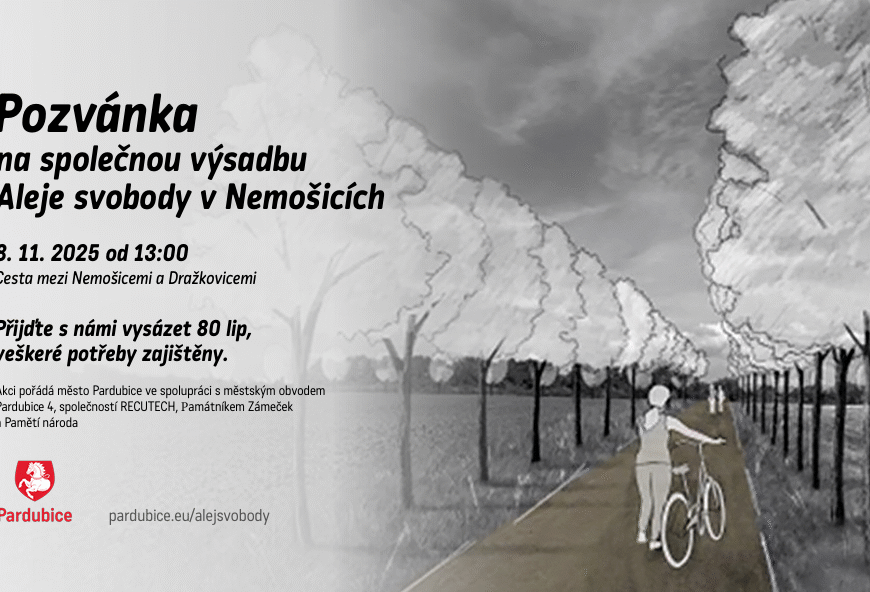 V Pardubicích vznikne Alej svobody. Do výsadby se zapojí i veřejnost