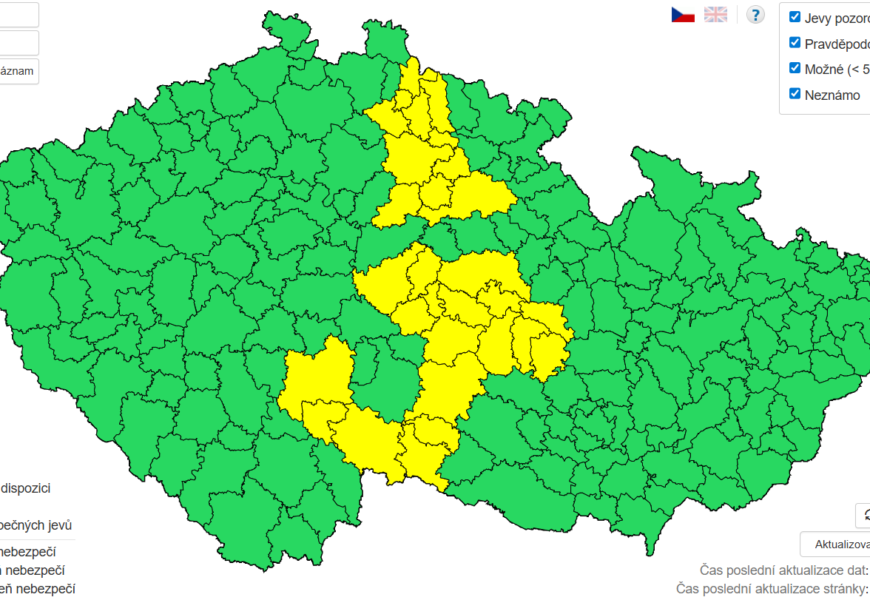 Meteorologové varují před vzestupy řek. Varování platí i na Chrudimsku
